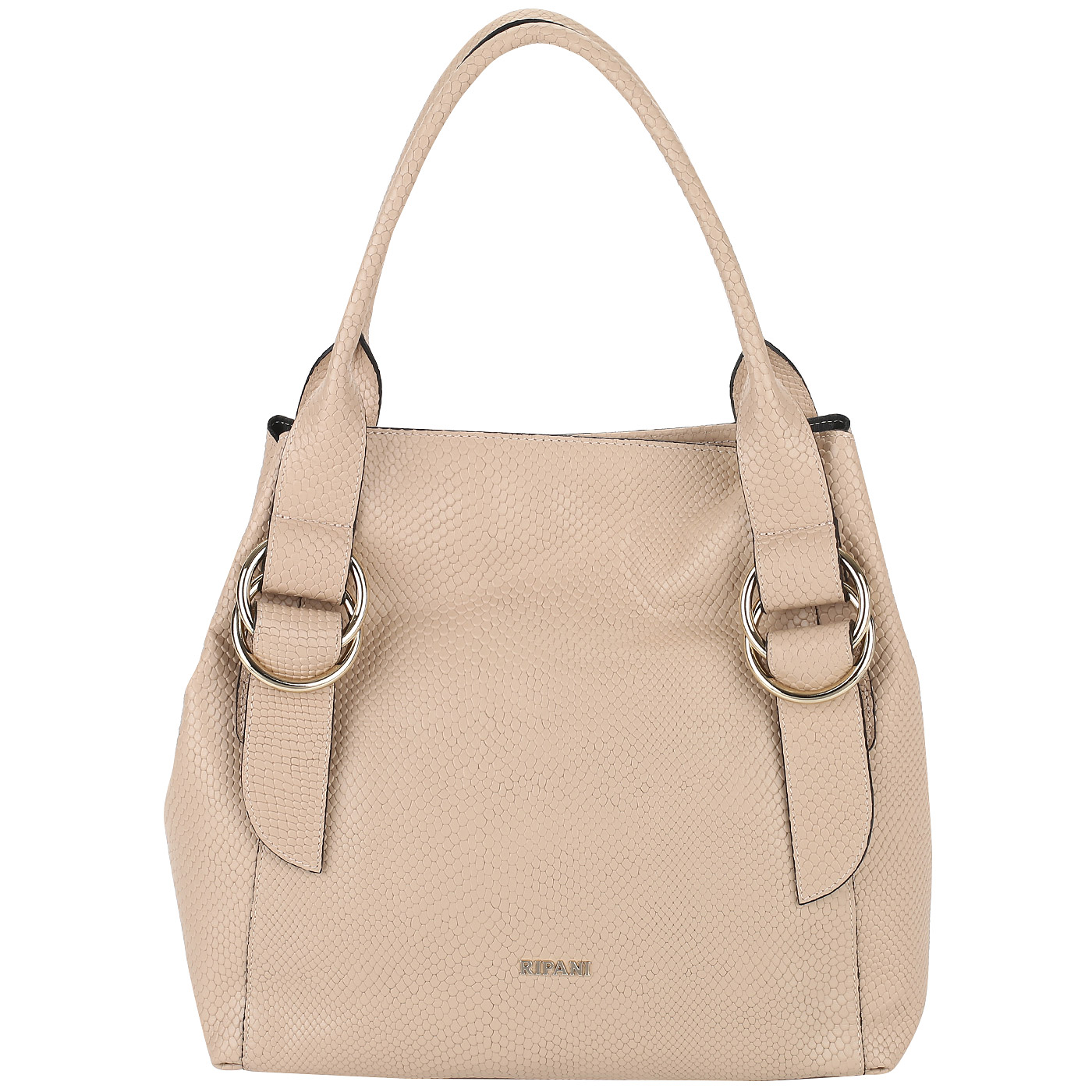 Ripani Бежевая сумка из кожи питона
