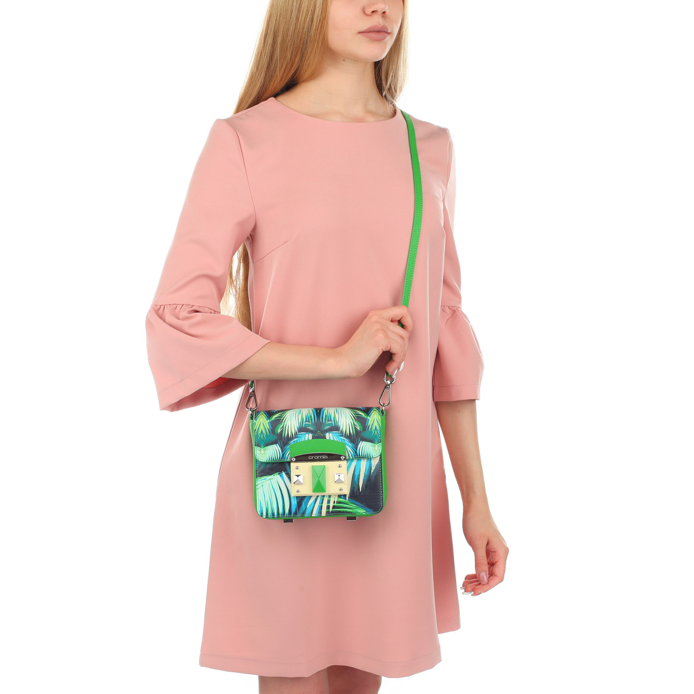 Женская кожаная сумочка с принтом Cromia It tropic