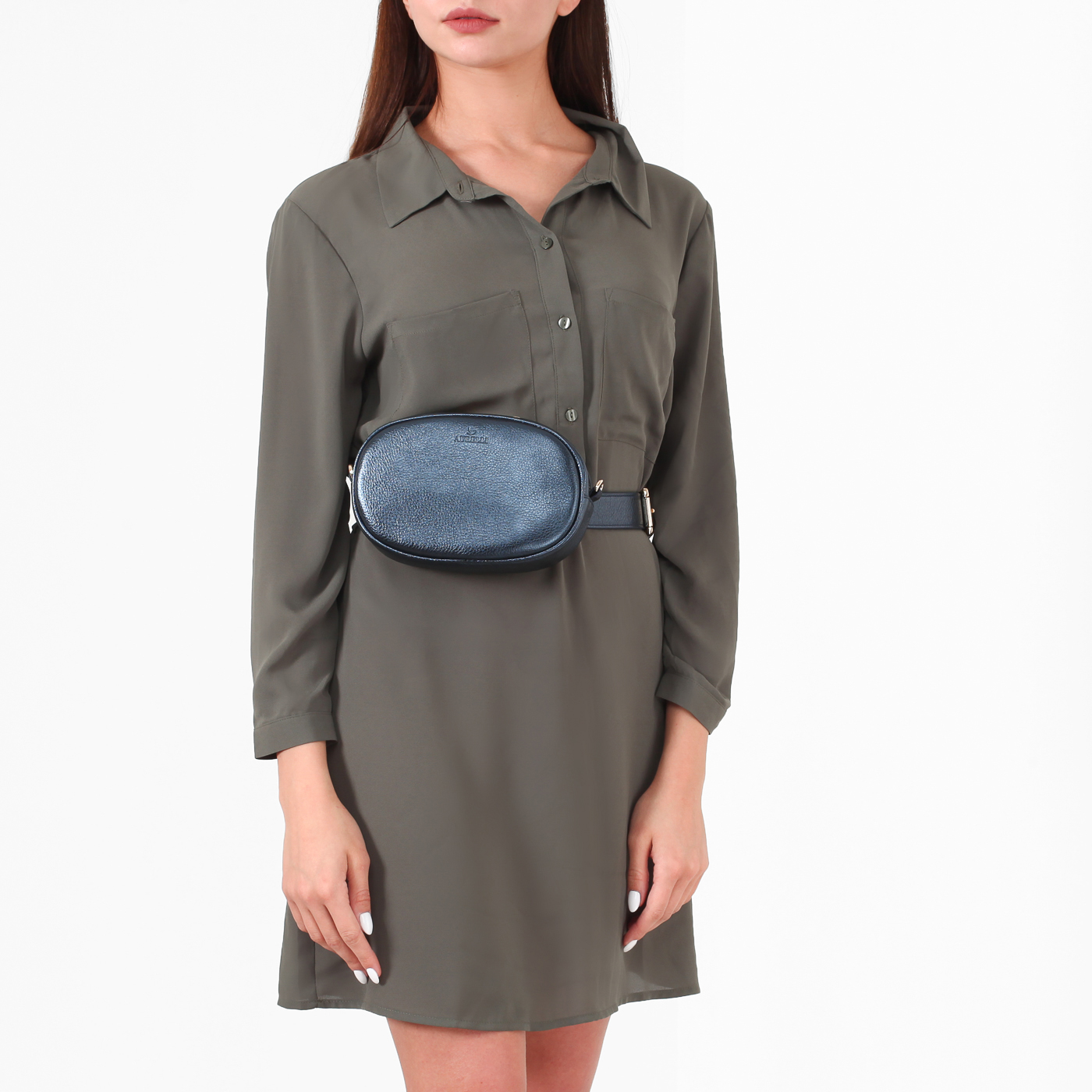 Кожаная поясная сумочка Aurelli 