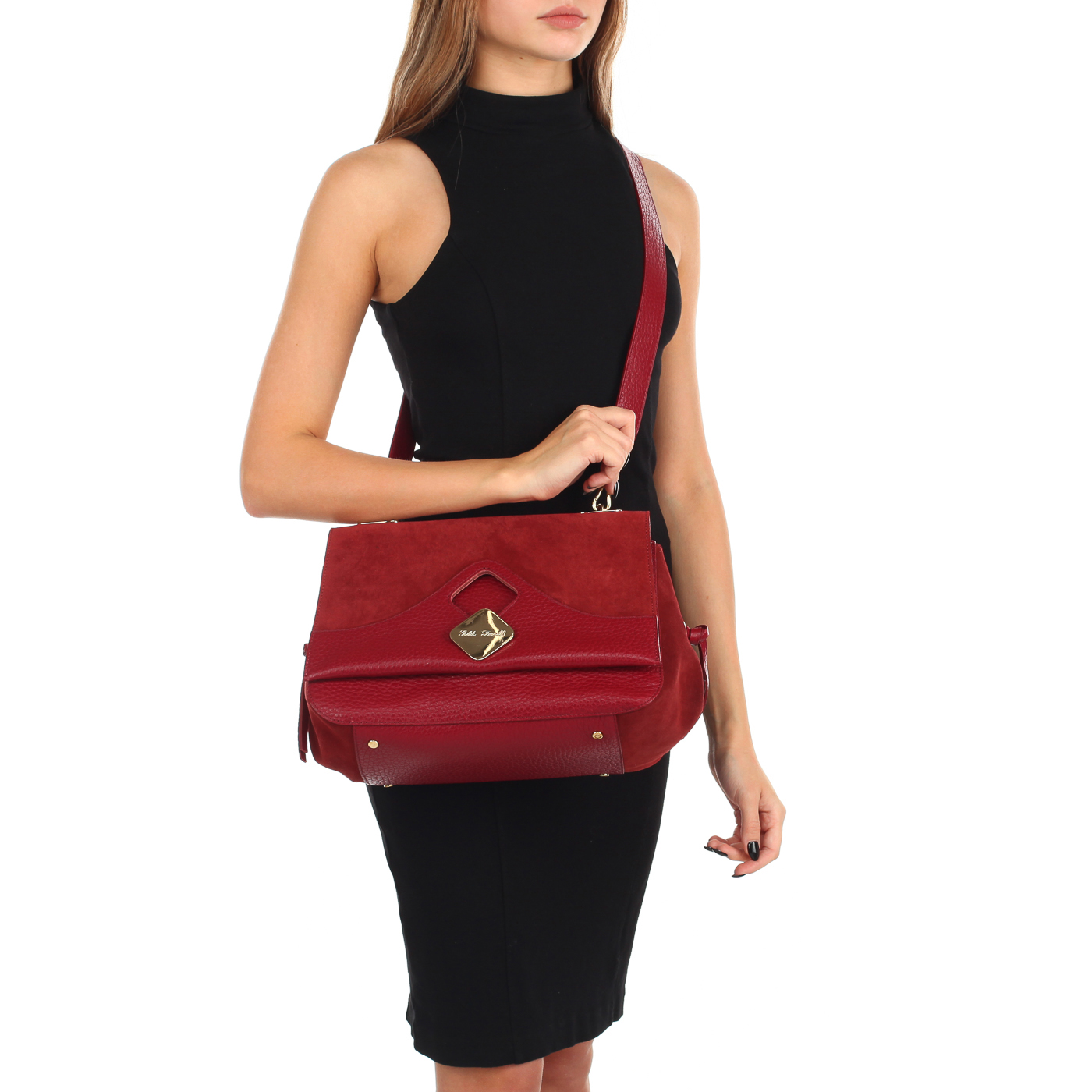 Сумка из кожи и замши Gilda Tonelli Cerv Cam