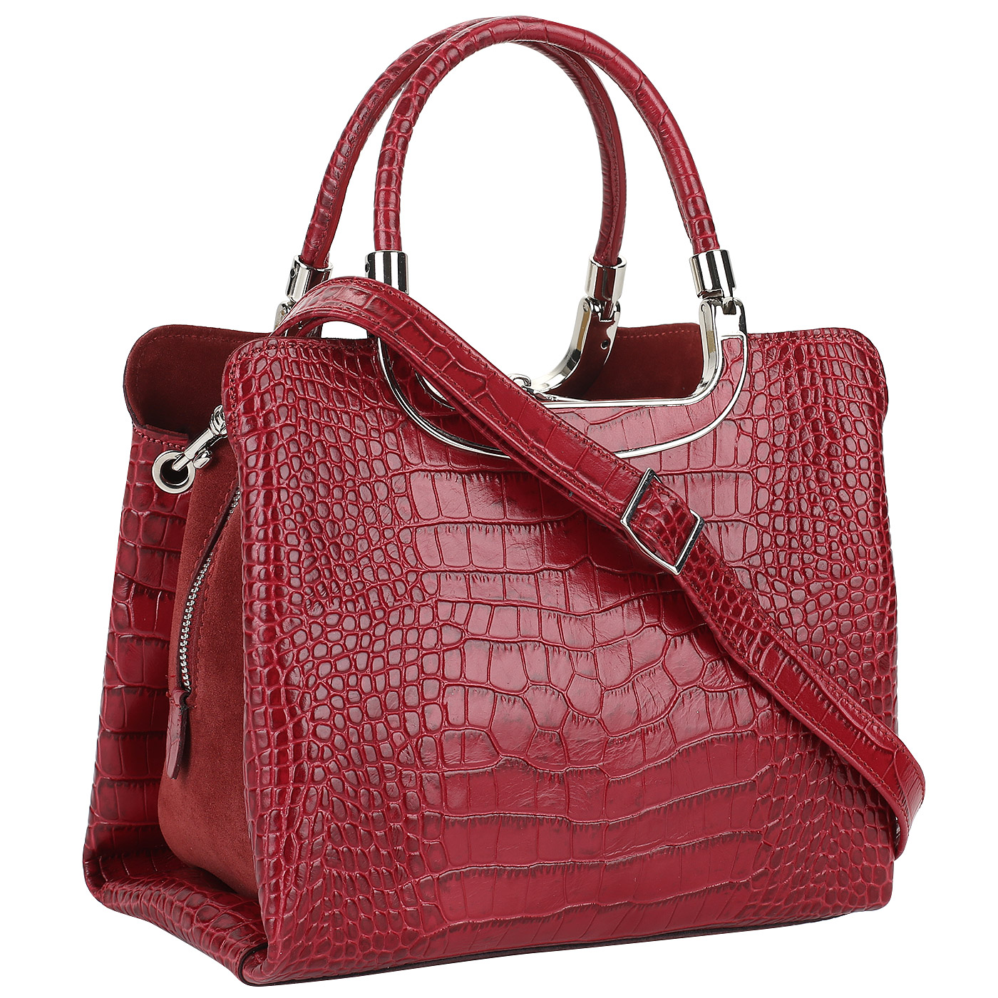 Красная сумочка с тремя отделами Gilda Tonelli Brunello Cam