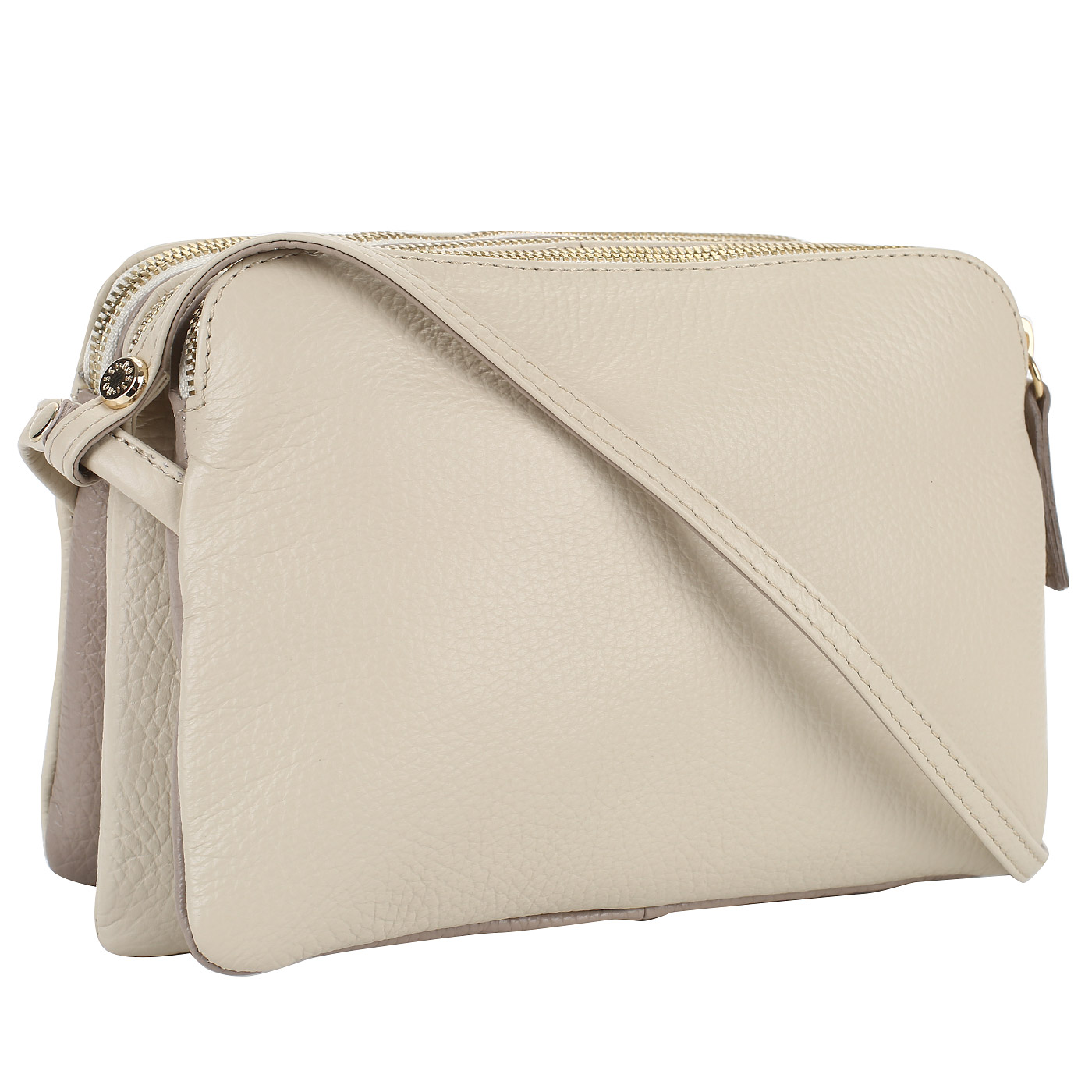 Сумка из кожи на молнии Bruno Rossi 