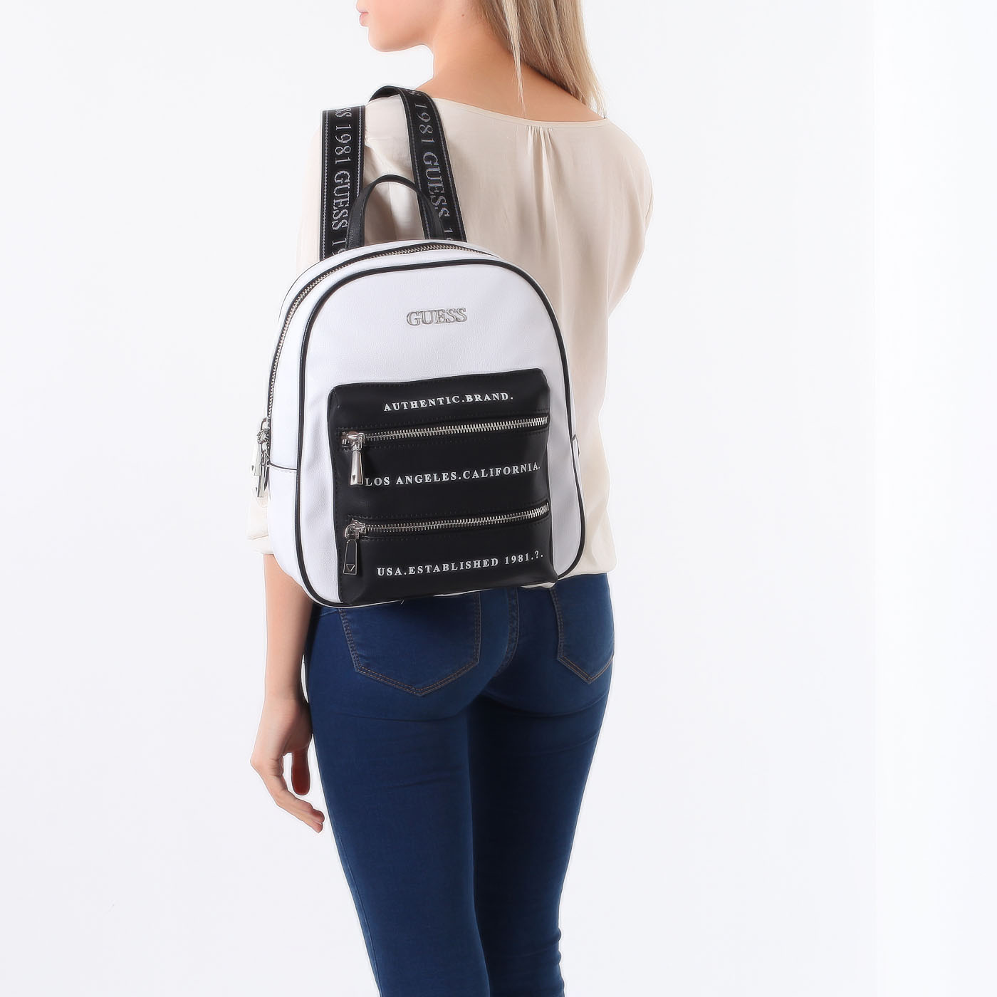 Рюкзак с текстильными плечевыми ремнями Guess Caley