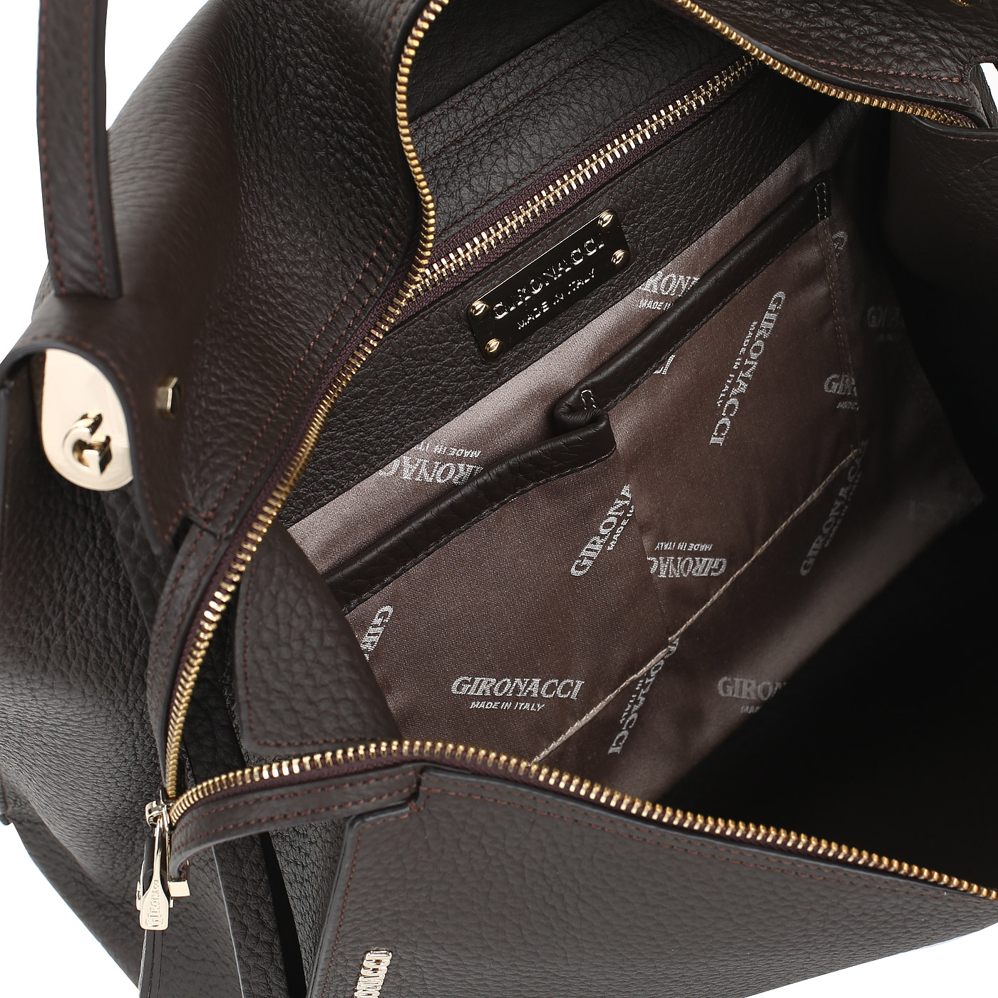 Вместительная сумка из мягкой кожи Gironacci 