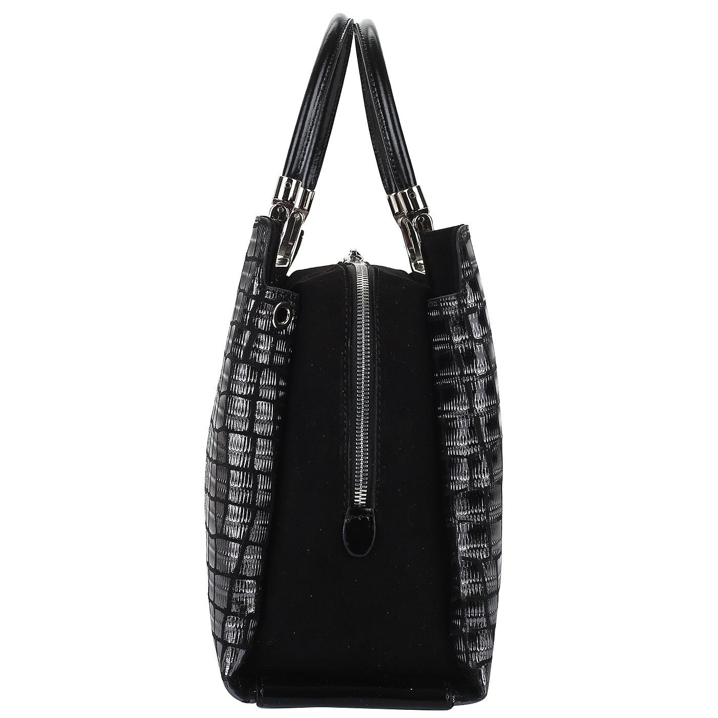 Комбинированная сумка с отделкой под крокодила Gilda Tonelli Tecno Camoscio