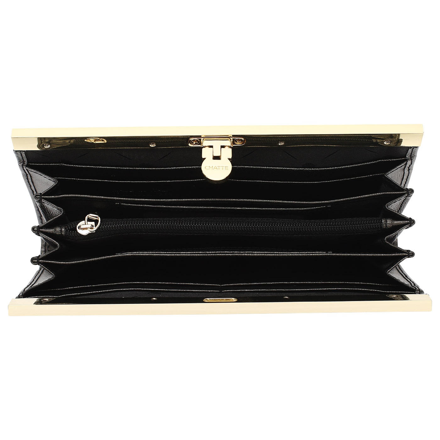 Кожаный кошелек цвета антрацит Chatte Elsa