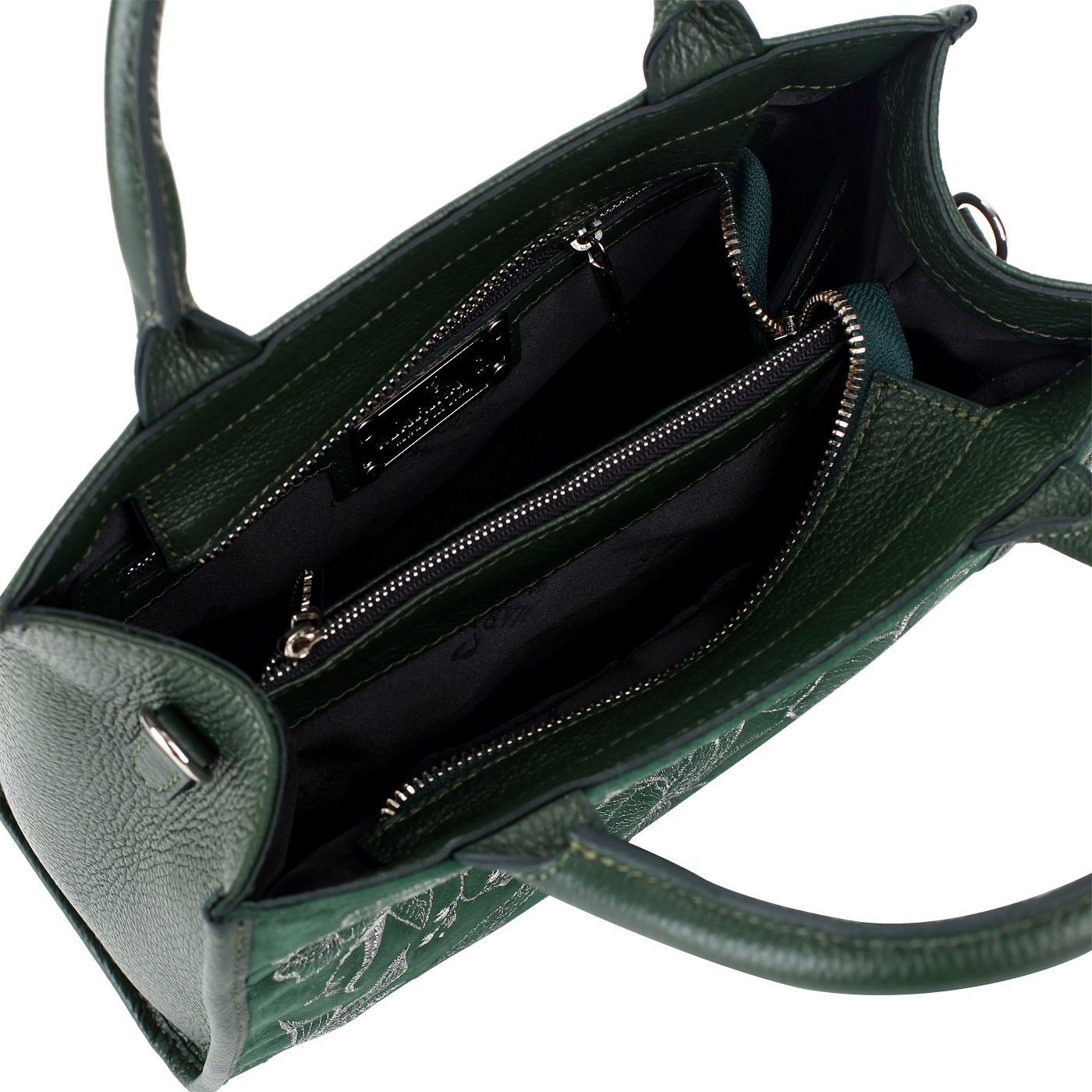 Комбинированная сумка с вышивкой Marina Creazioni 