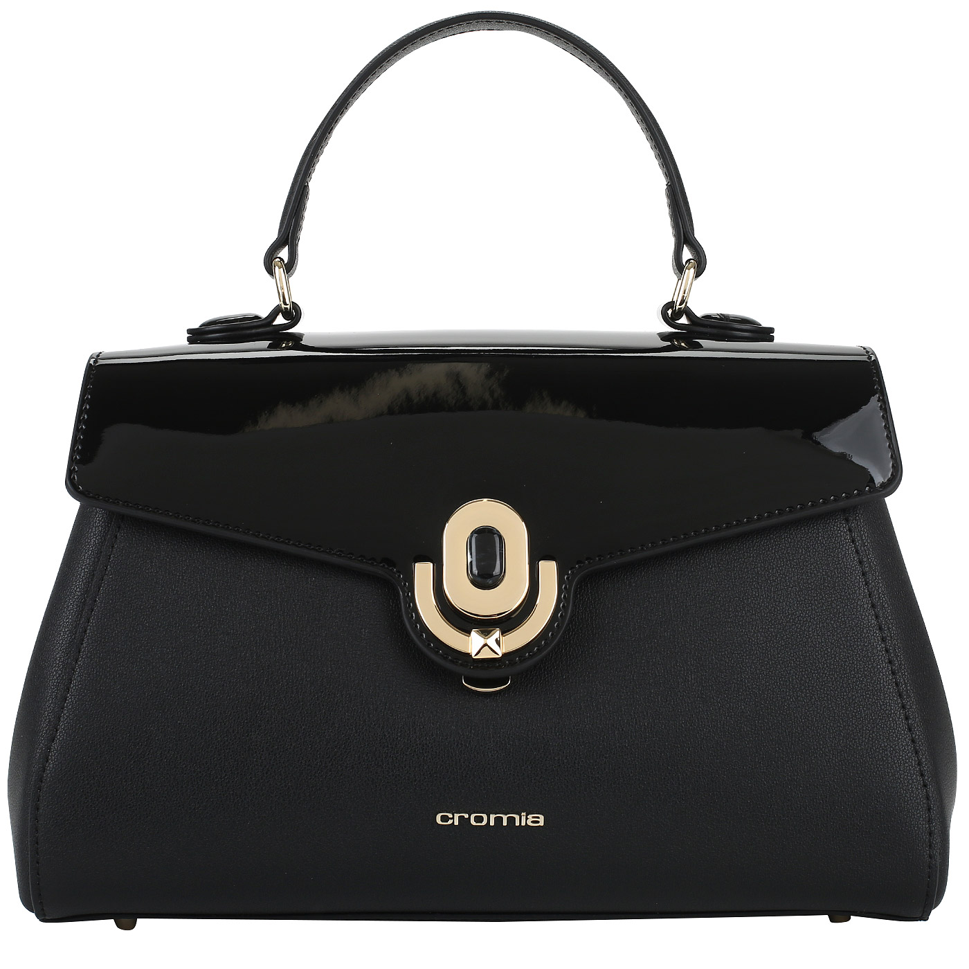 Cromia Сумка из черной кожи