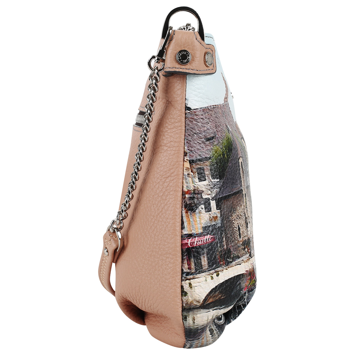 Кожаная сумка с принтом Chatte 