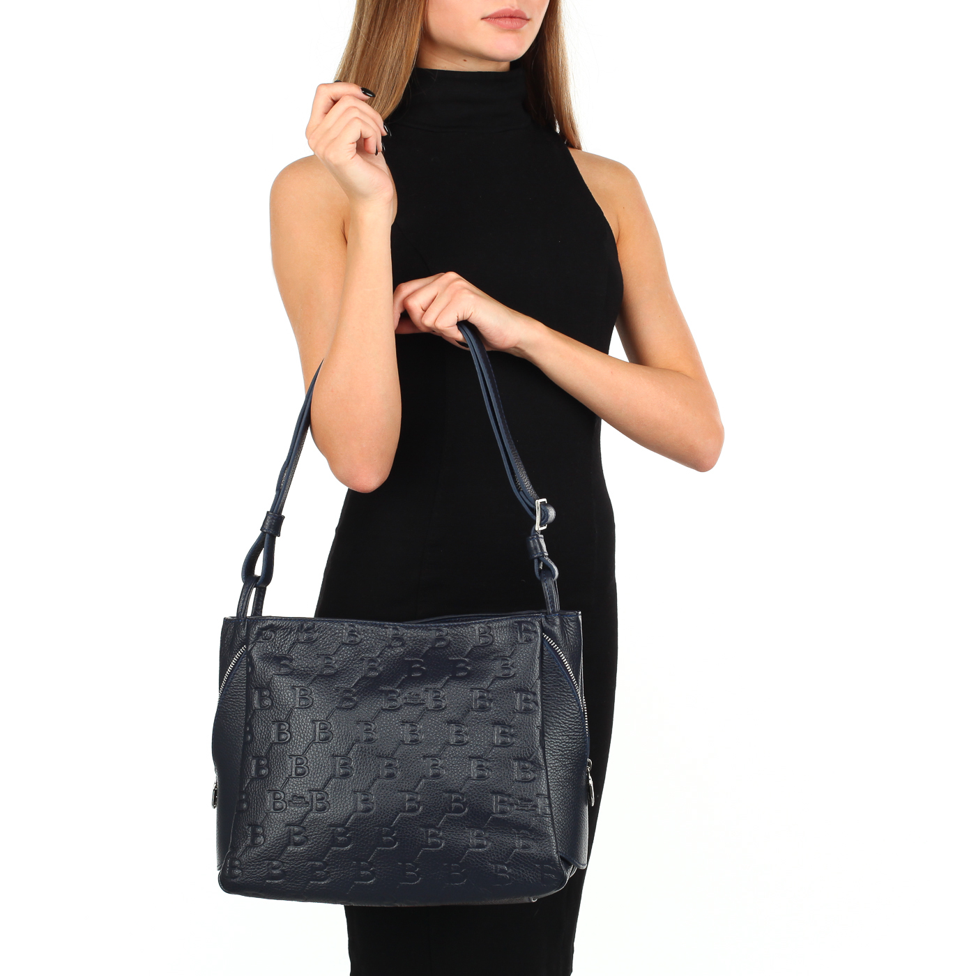 Синяя кожаная сумка Sara Burglar Noemi Person