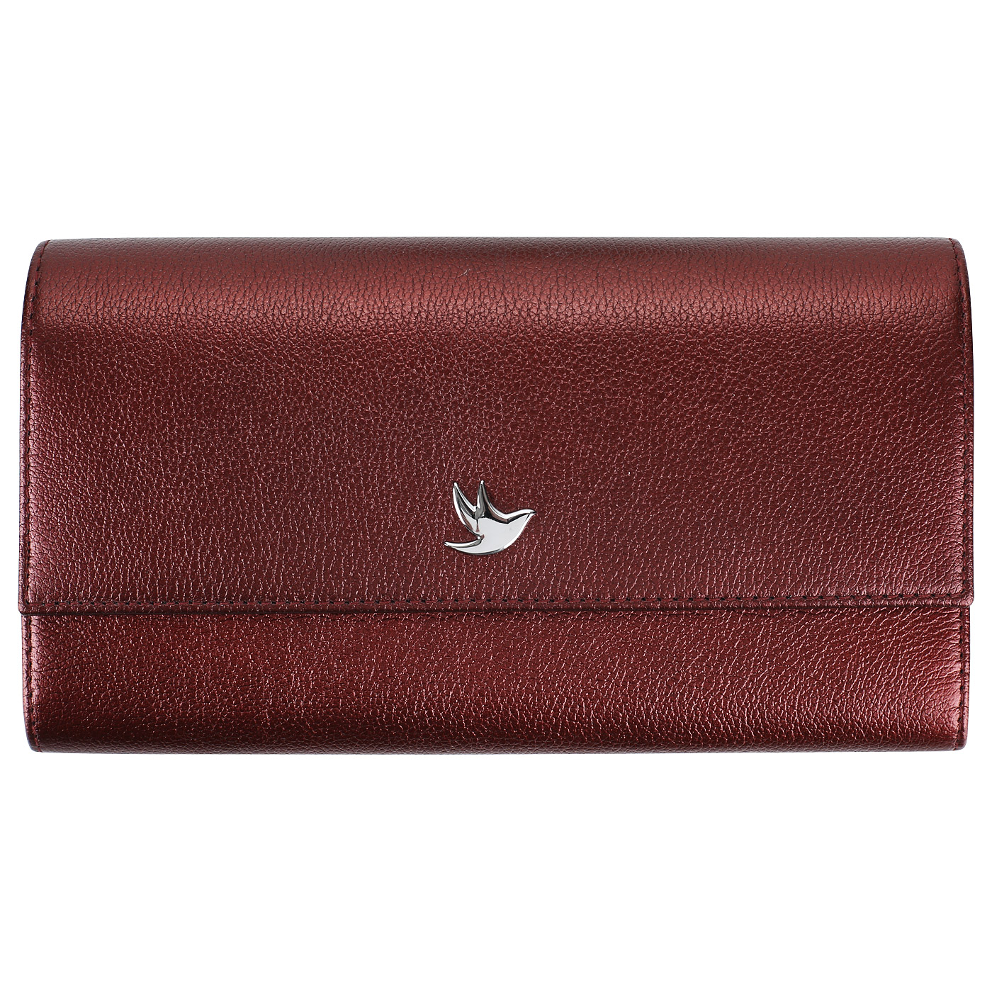 Aurelli Кожаное бордовое портмоне