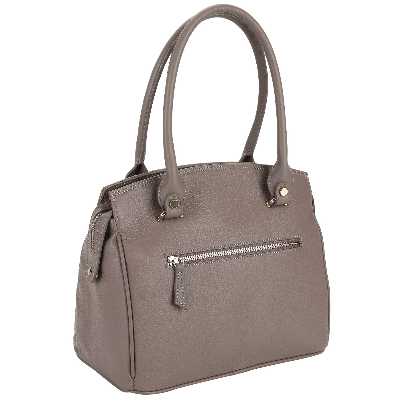 Стеганая кожаная сумка с длинными ручками Marina Creazioni 