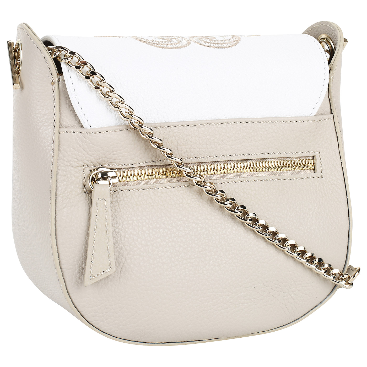 Кожаная сумочка с вышивкой Marina Creazioni 