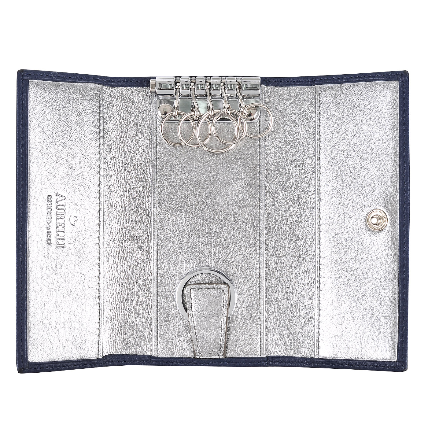 Кожаная ключница на кнопке Aurelli Luna