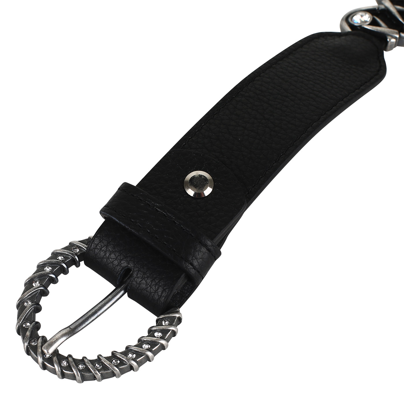 Кожаный ремень со стразами Marina Creazioni 