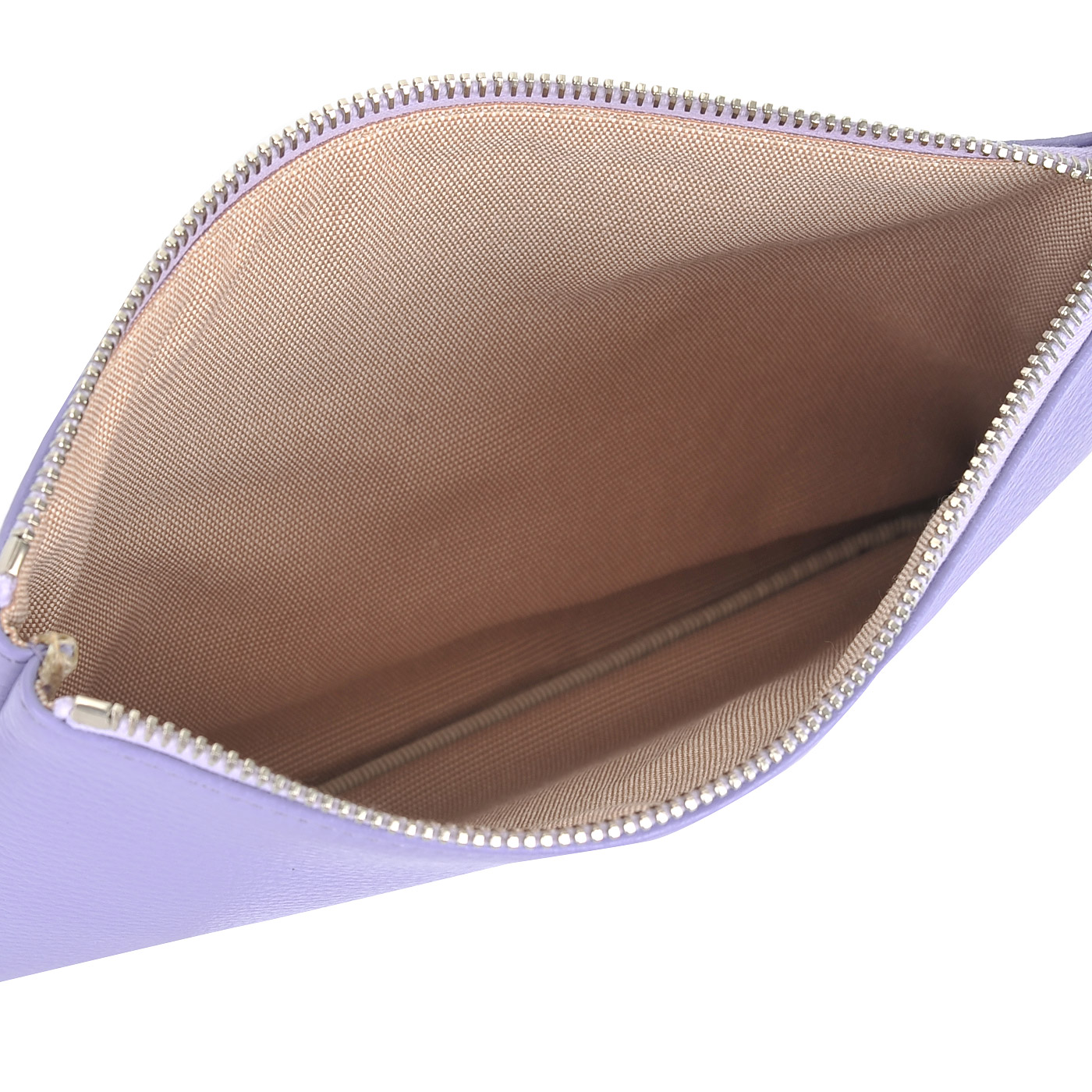 Лиловая женская косметичка из натуральной кожи Aurelli 