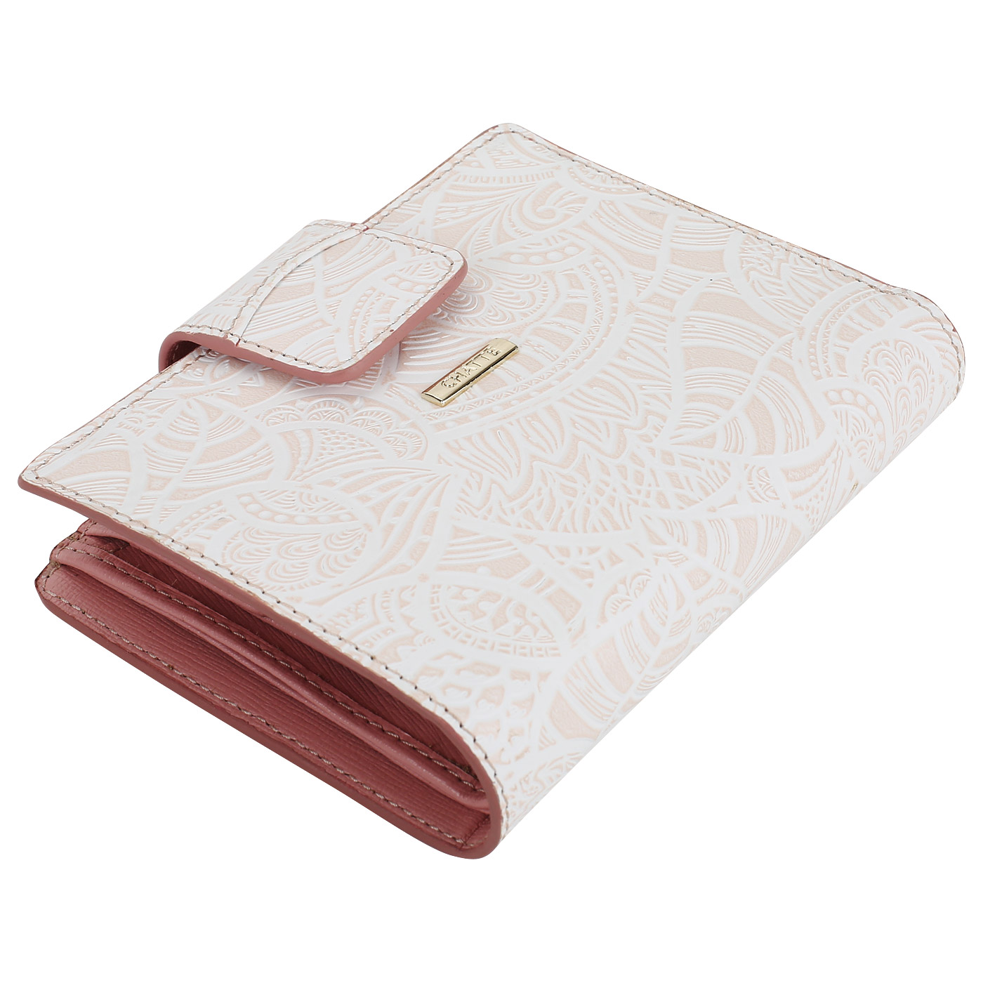 Кожаный кошелек на кнопке Chatte Bloom