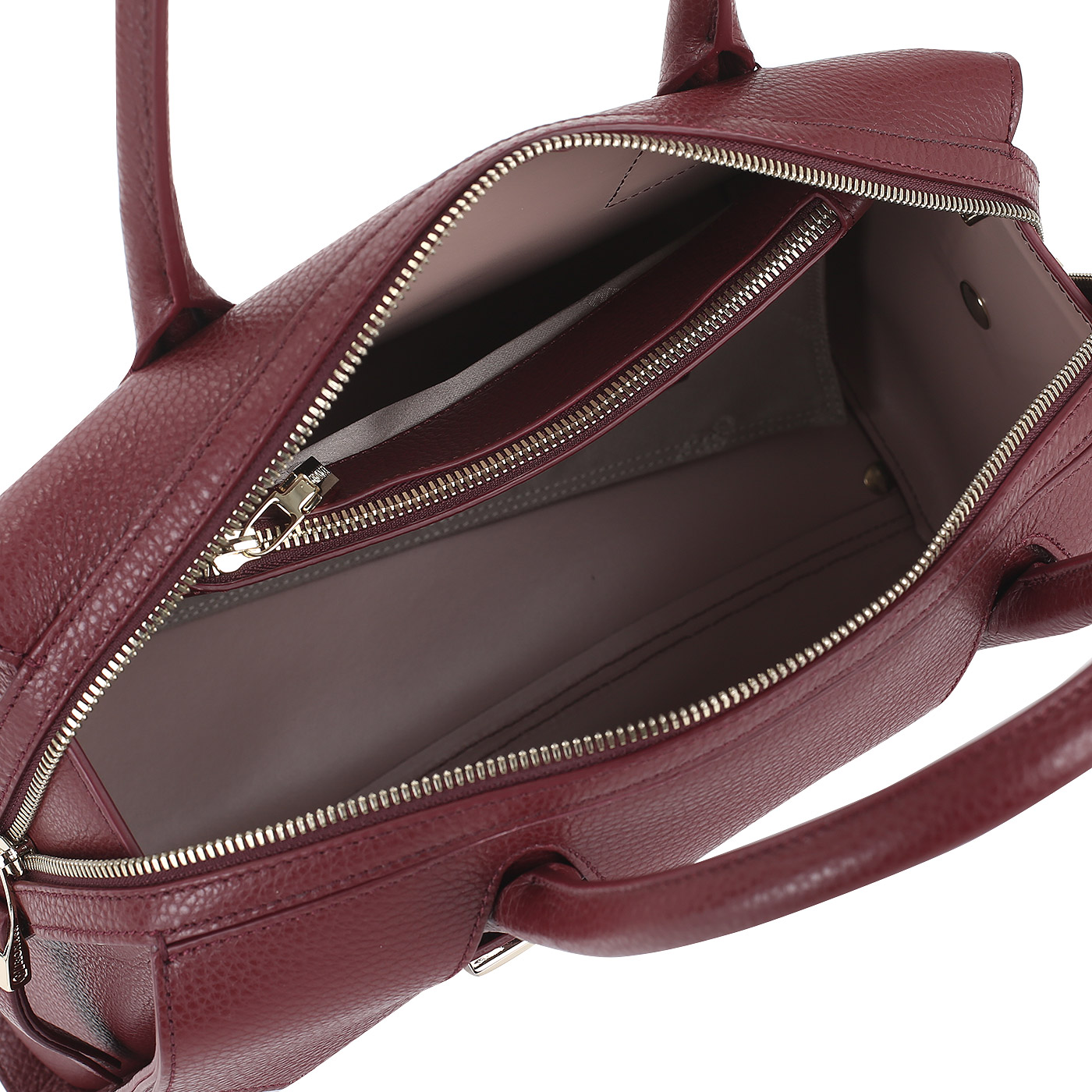 Бордовая кожаная сумка Gironacci 