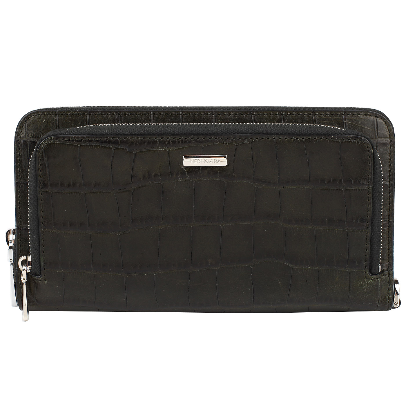 Neri Karra Сумка-визитка с отделкой под крокодила