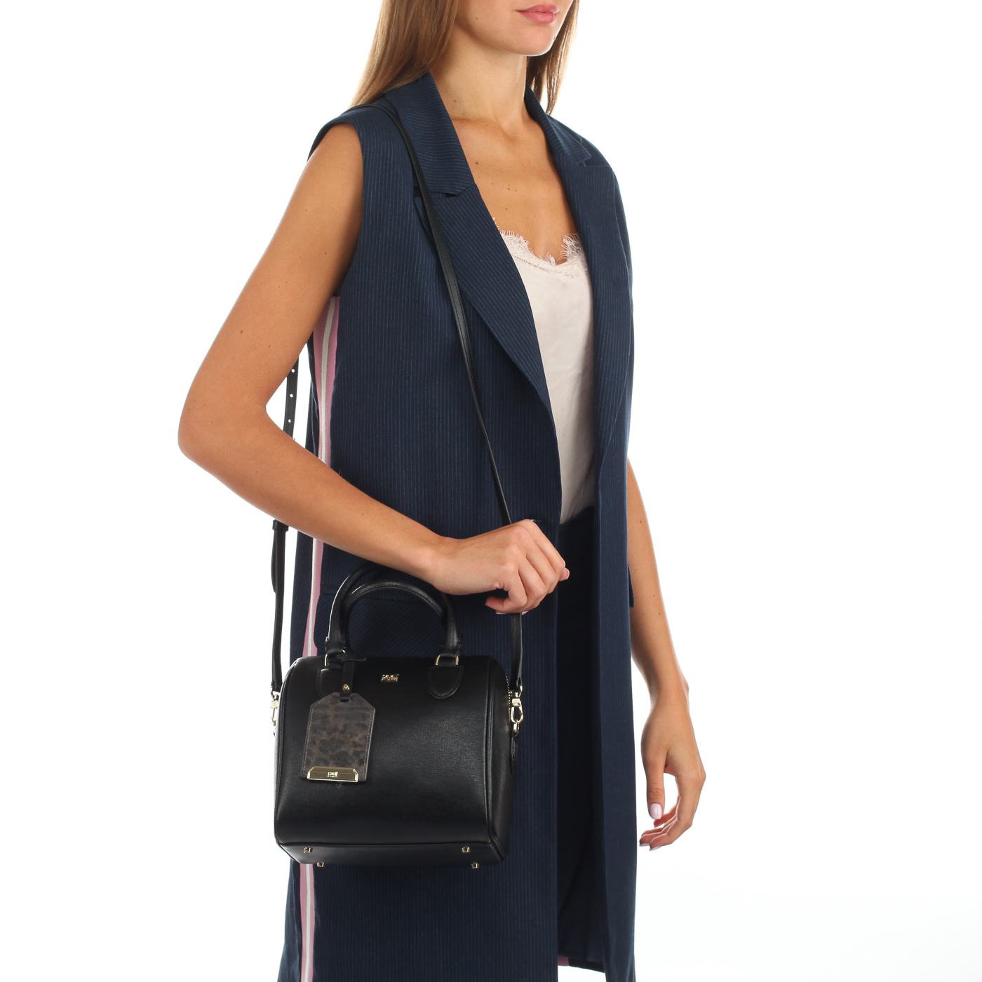 Черная маленькая сумочка Cavalli Class Leo