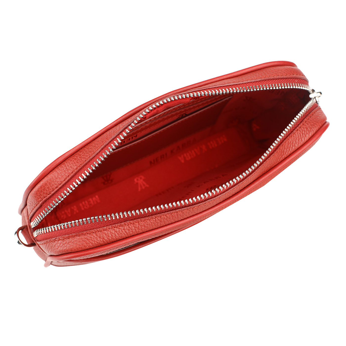 Барсетка из красной кожи Neri Karra 