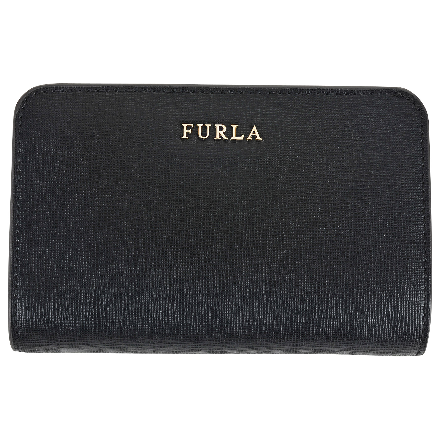 Furla Черное портмоне из натуральной сафьяновой кожи