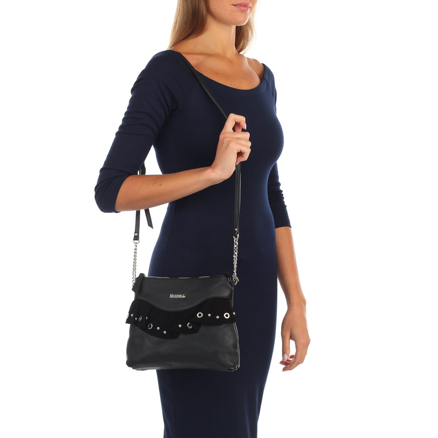 Кожаная сумка через плечо Marina Creazioni 