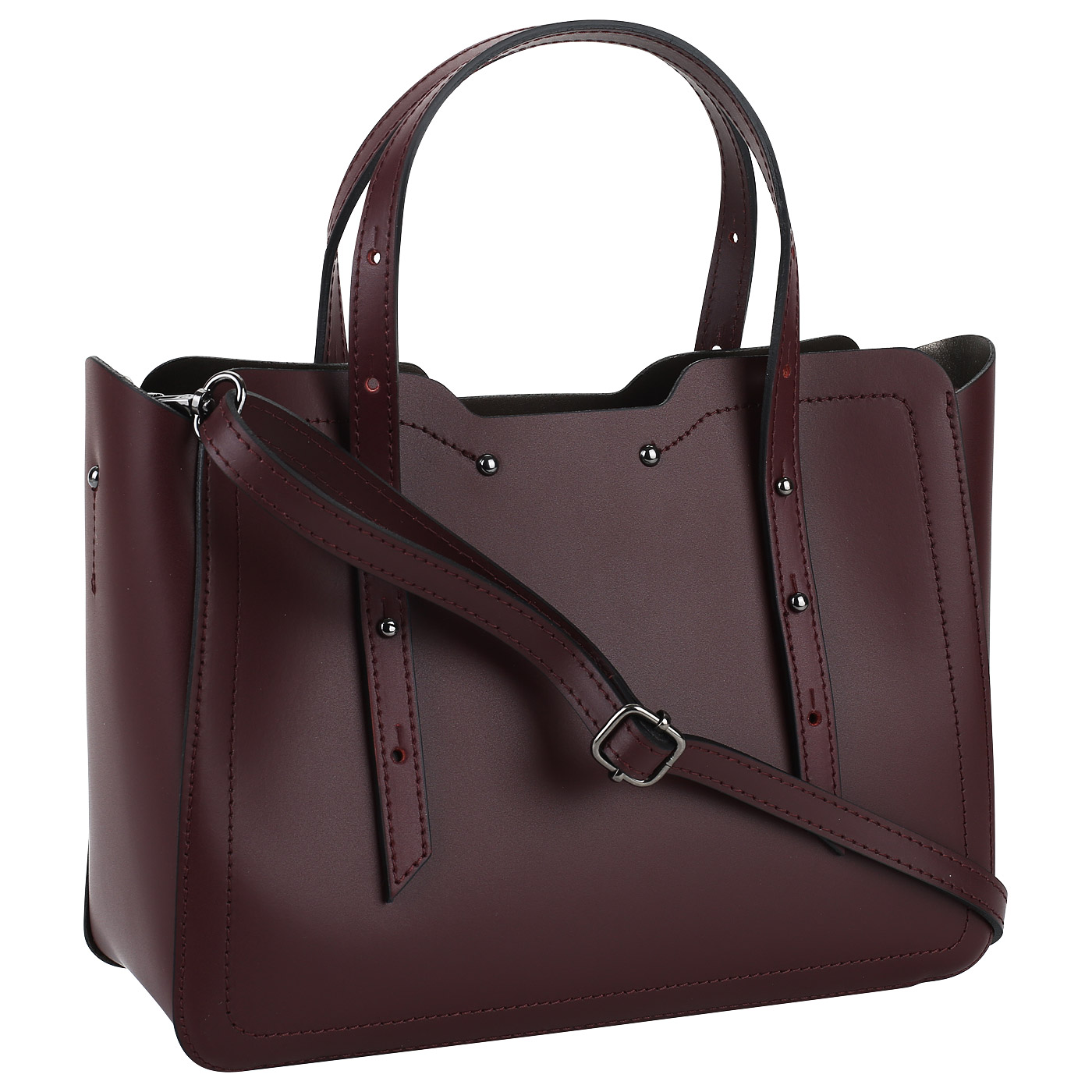 Кожаная сумка на кнопке Sara Burglar Diva