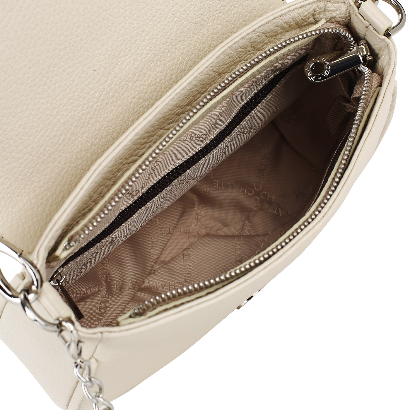 Кожаная сумочка с брелоком Chatte 