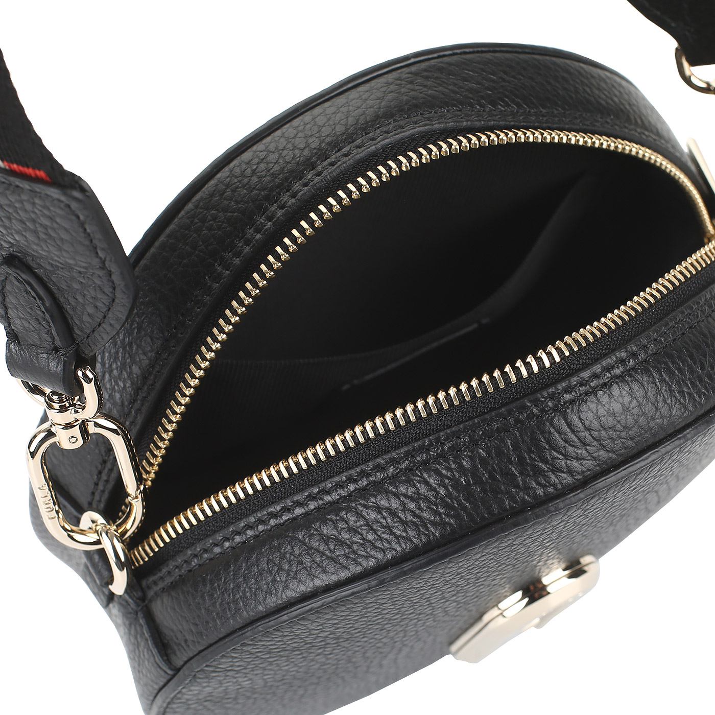 Круглая кожаная сумка Furla Sleek