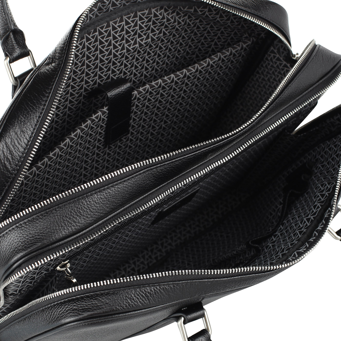 Деловая кожаная сумка с двумя отделами Dr. Koffer 