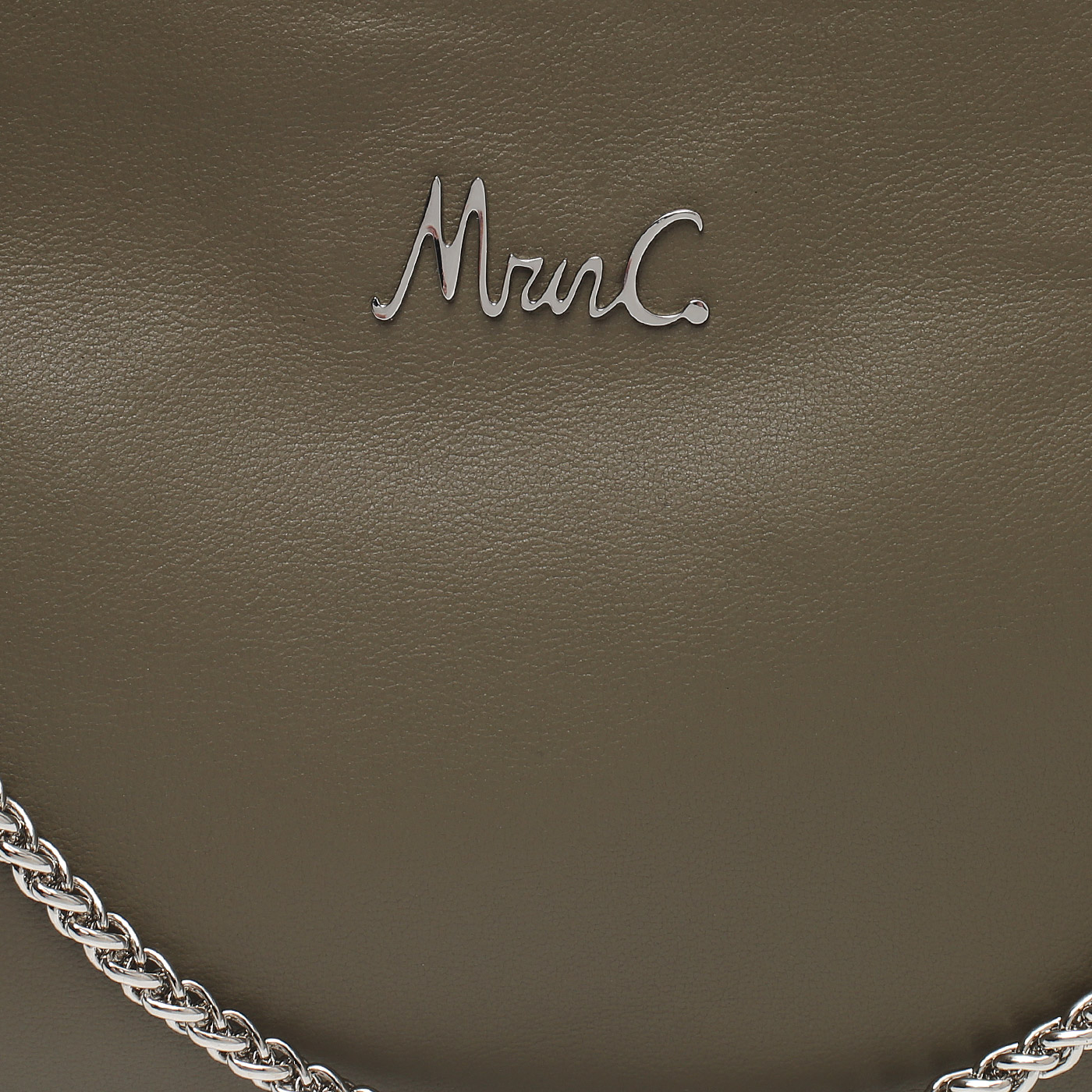 Кожаная сумка с ручками-цепочками Marina Creazioni 