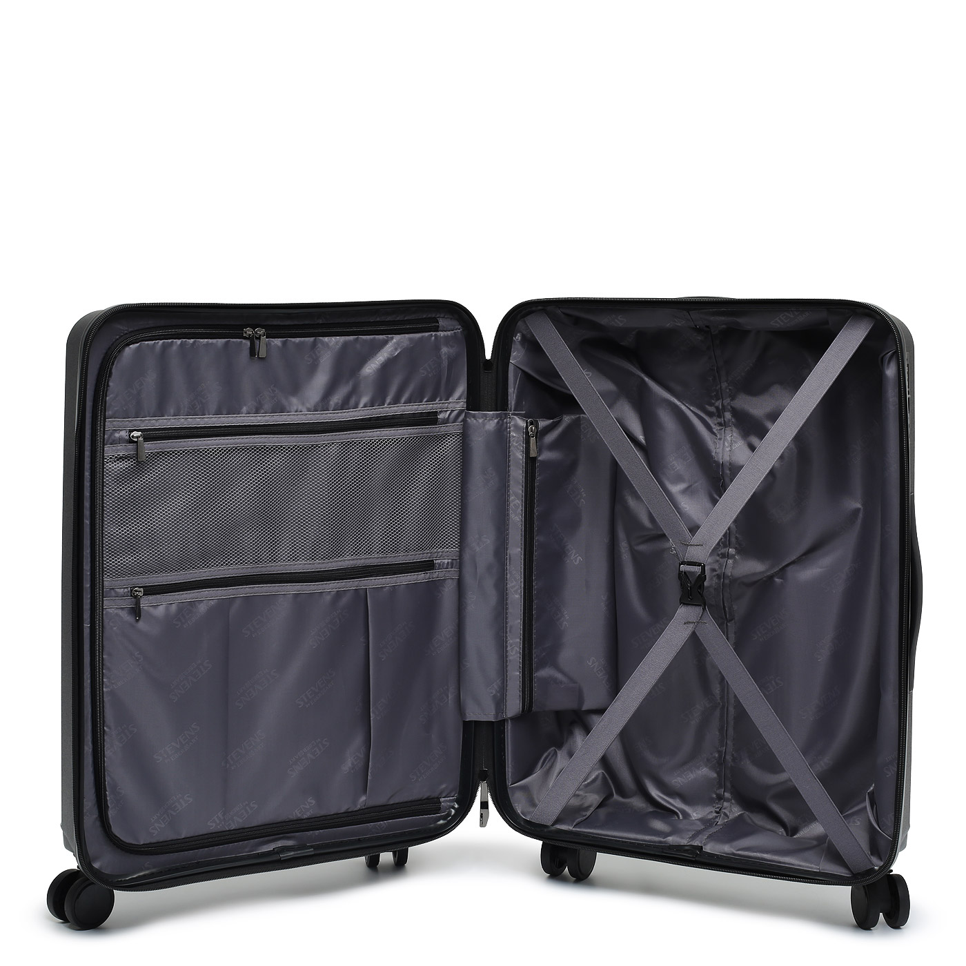 Чемодан средний M из полипропилена Stevens Chrome