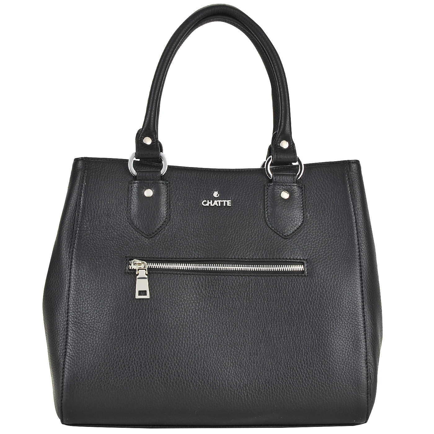 Chatte Вместительная кожаная сумка с короткими ручками