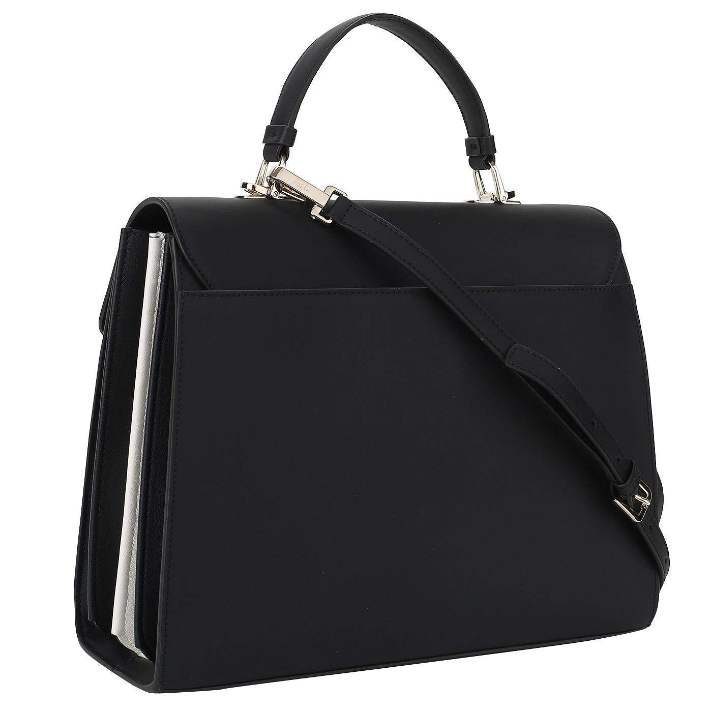 Черная сумка с декором Furla Mughetto