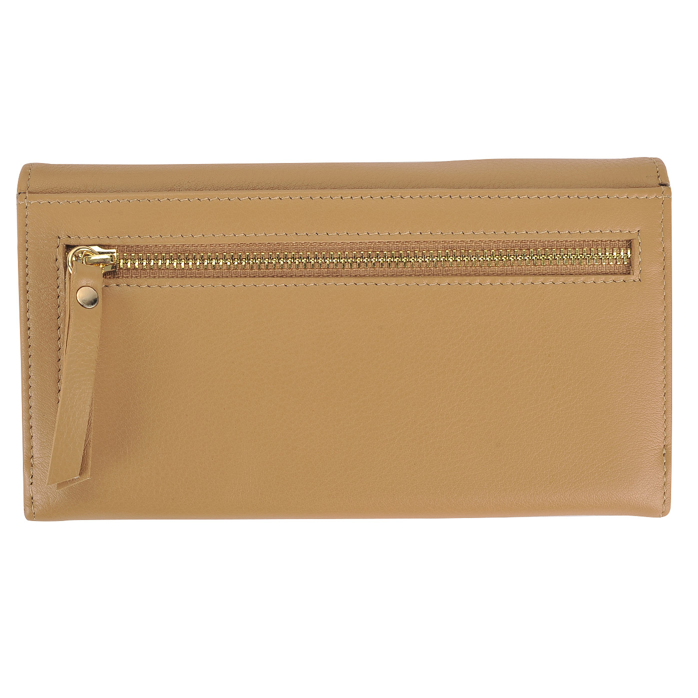 Бежевое кожаное портмоне с откидным клапаном Braun Buffel Miami