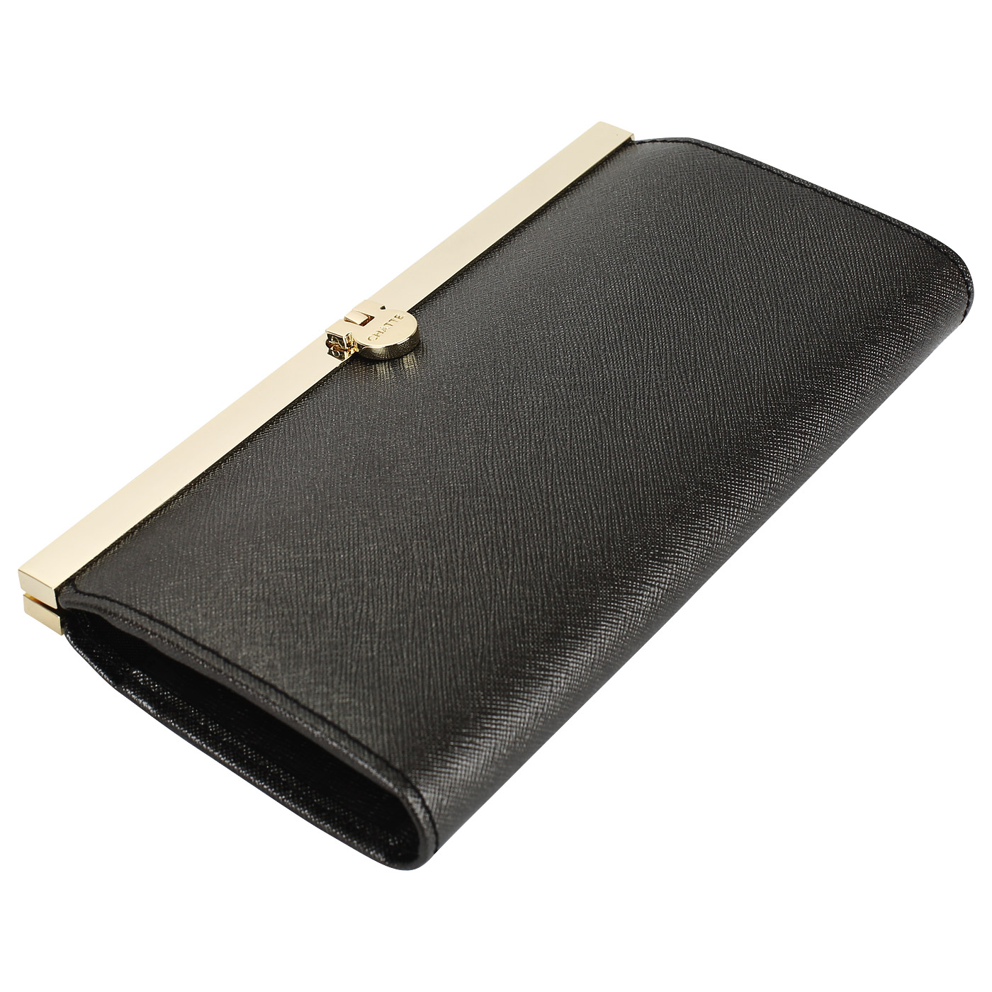 Кожаный кошелек цвета антрацит Chatte Elsa