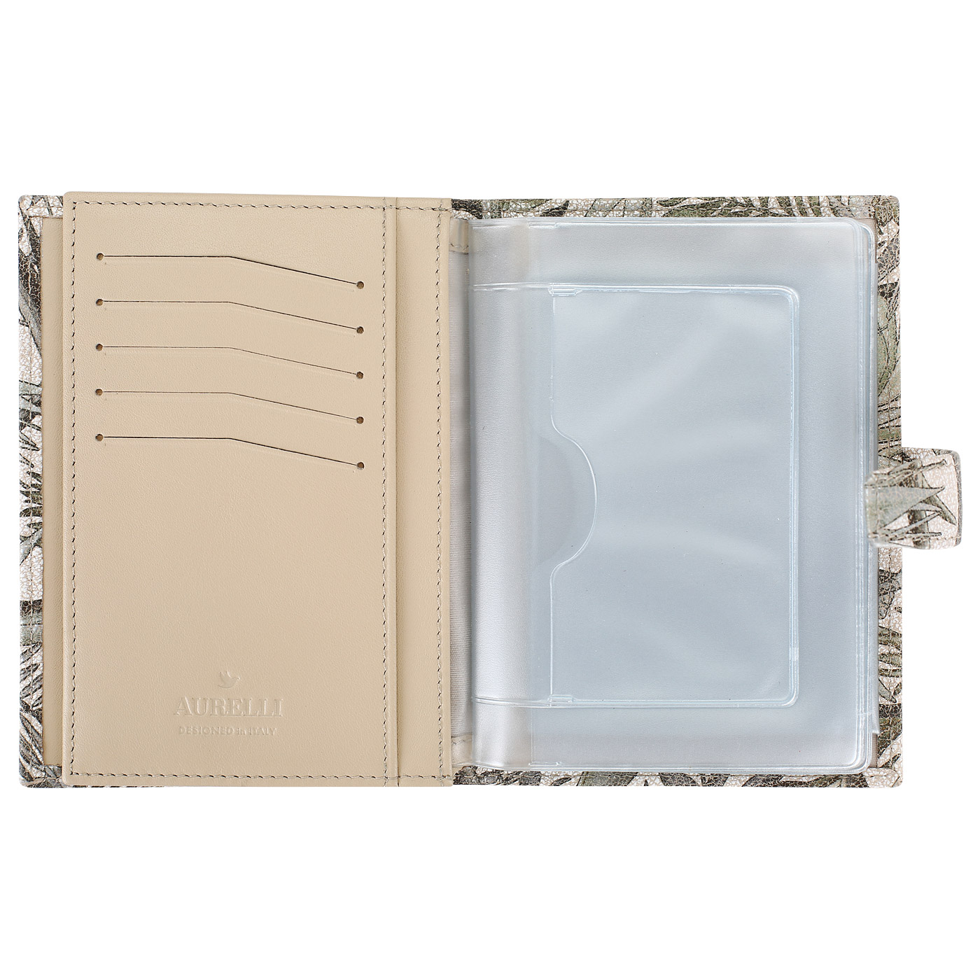 Кожаная обложка для паспорта и автодокументов Aurelli Luna tropico