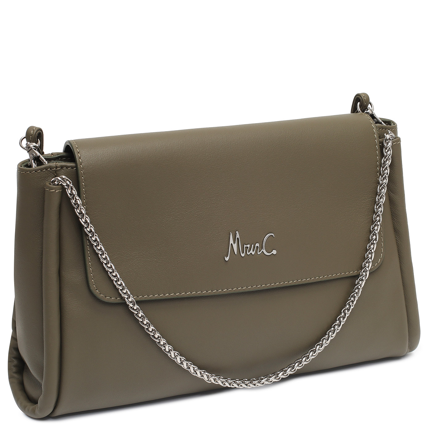 Кожаная сумка с ручками-цепочками Marina Creazioni 