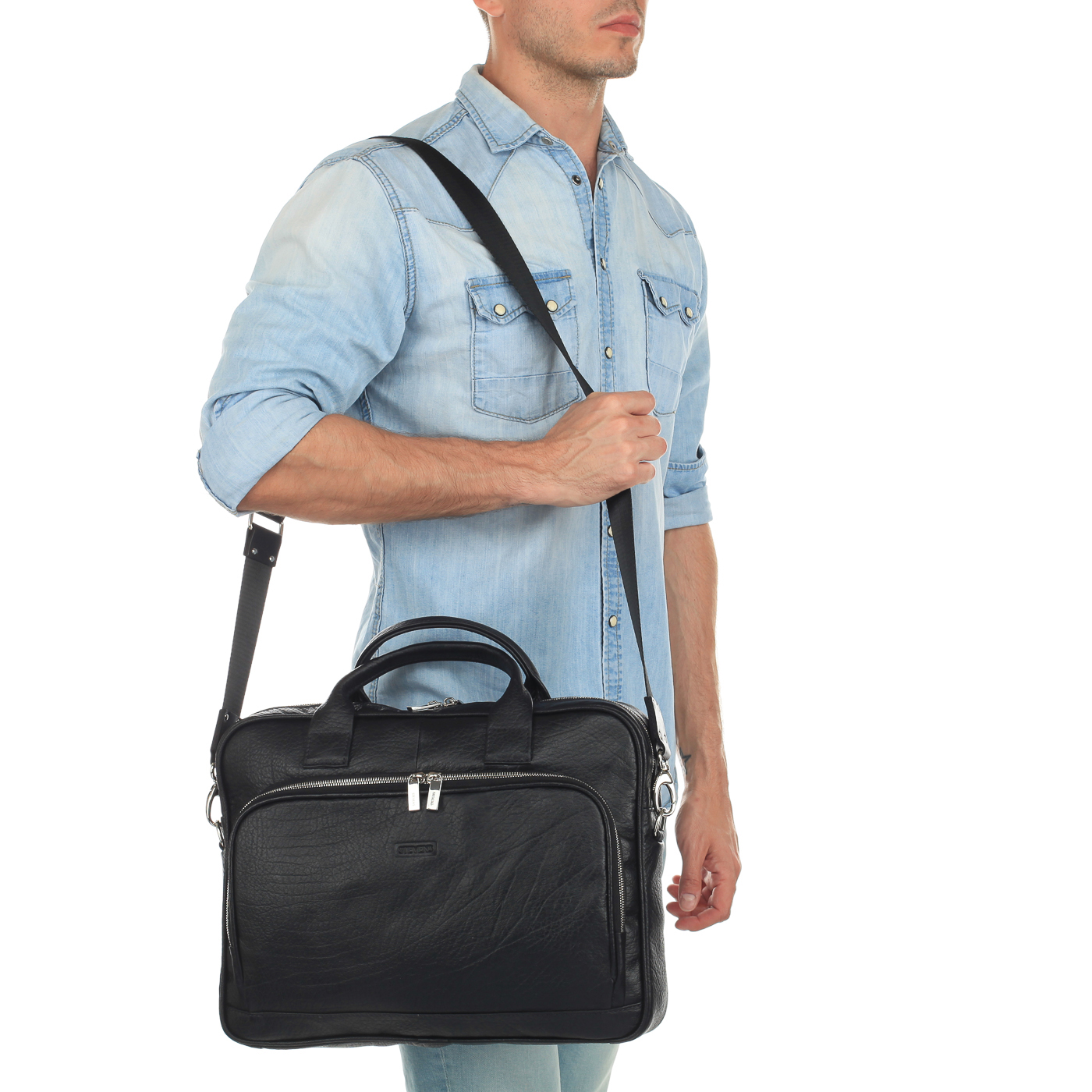 Деловая сумка из кожи Stevens 