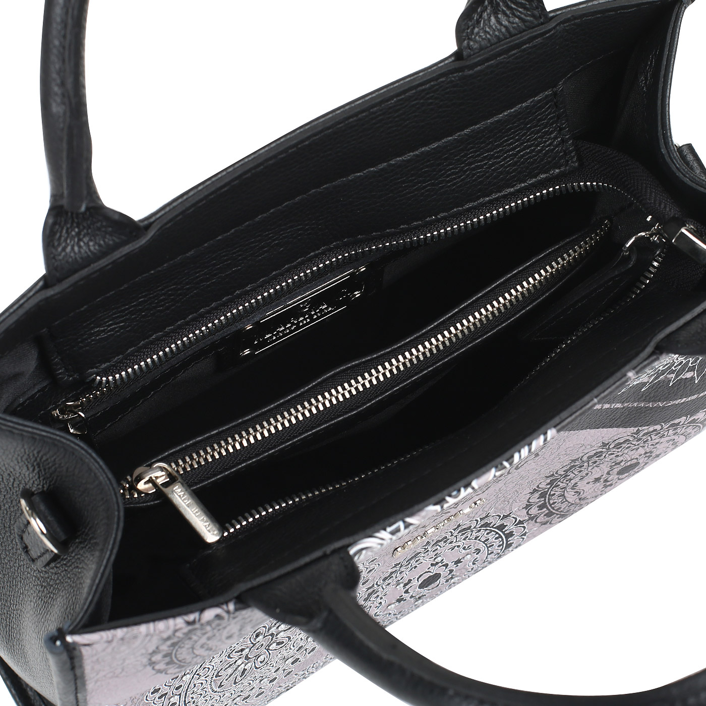 Кожаная сумка с принтом Marina Creazioni 