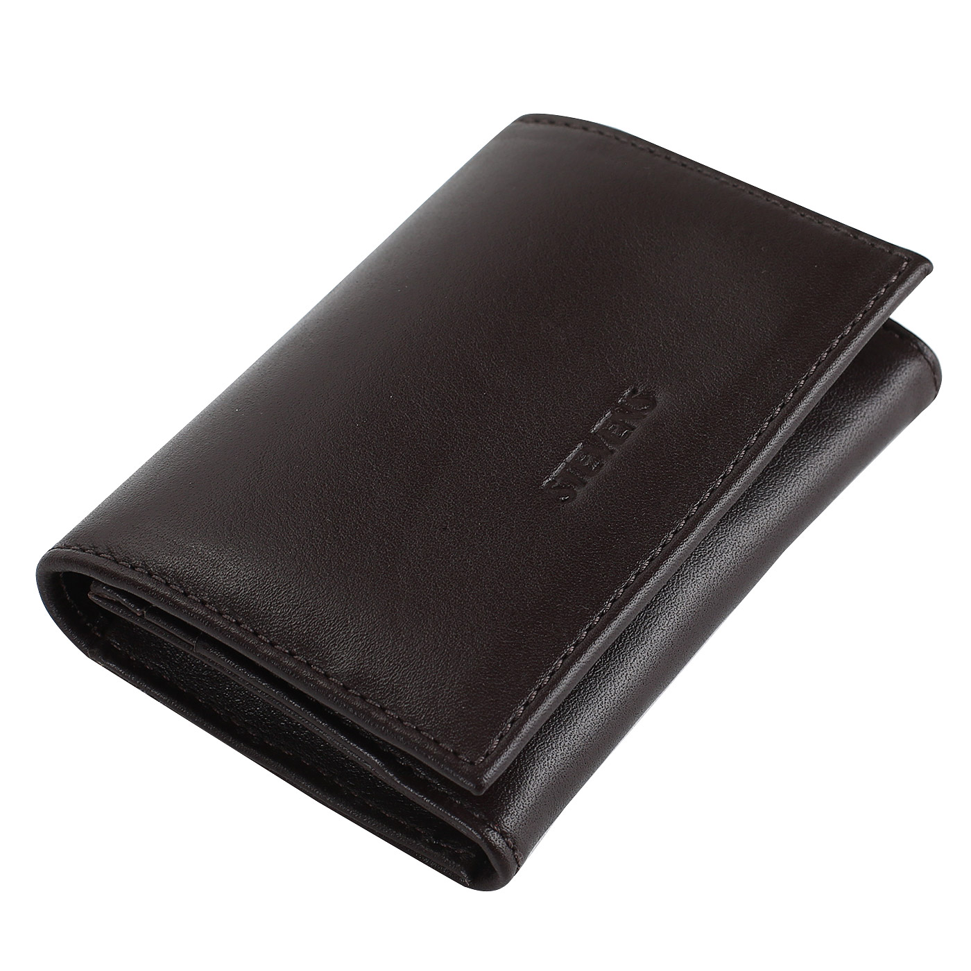 Мужская кожаная визитница на кнопке Stevens 