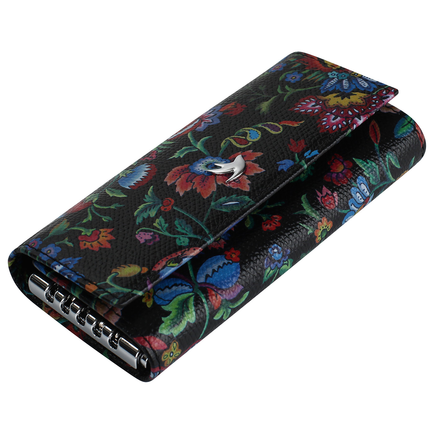 Женская ключница на кнопке с цветочным принтом Aurelli Alma fiore