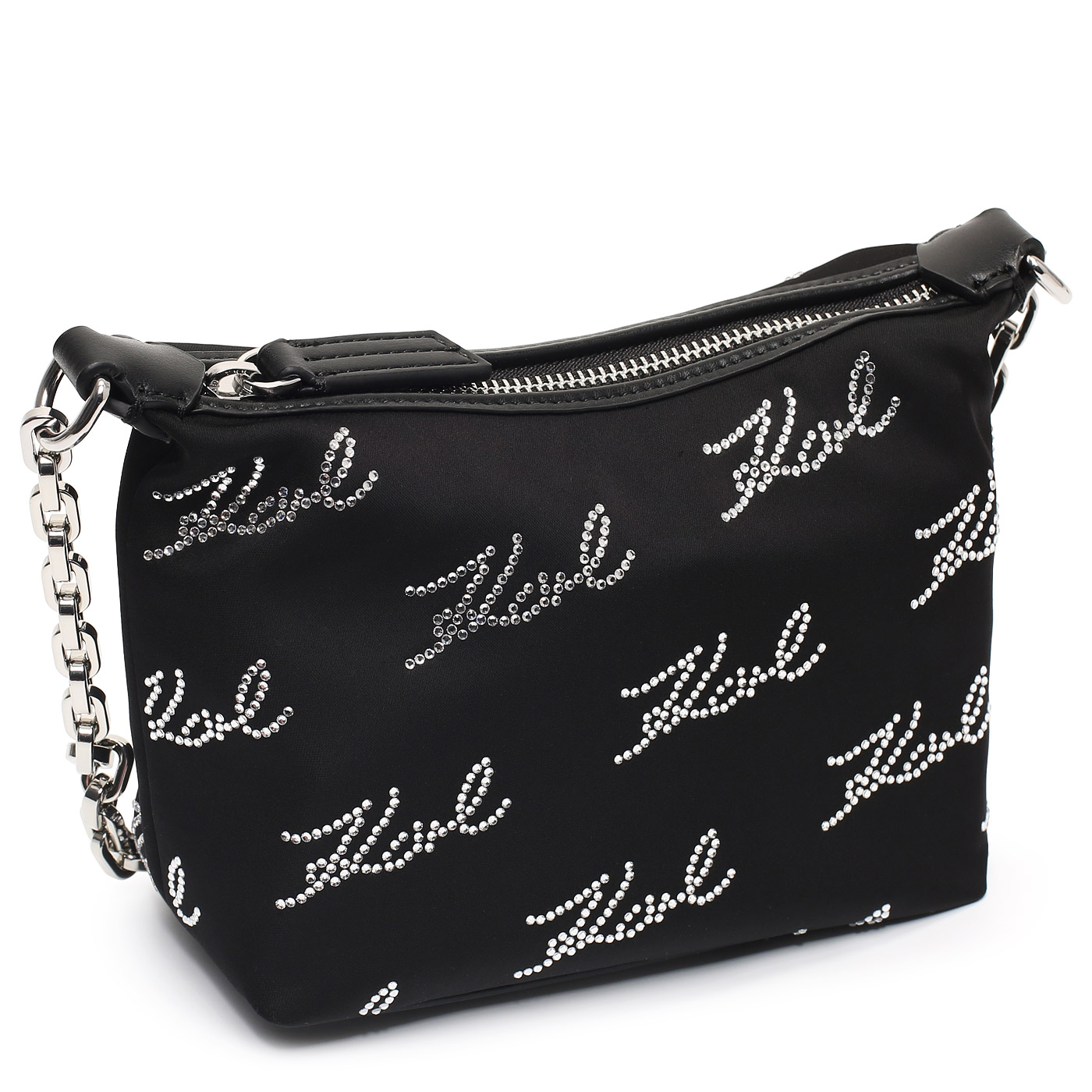 Сумка с цепочкой и стразами Karl Lagerfeld Signature