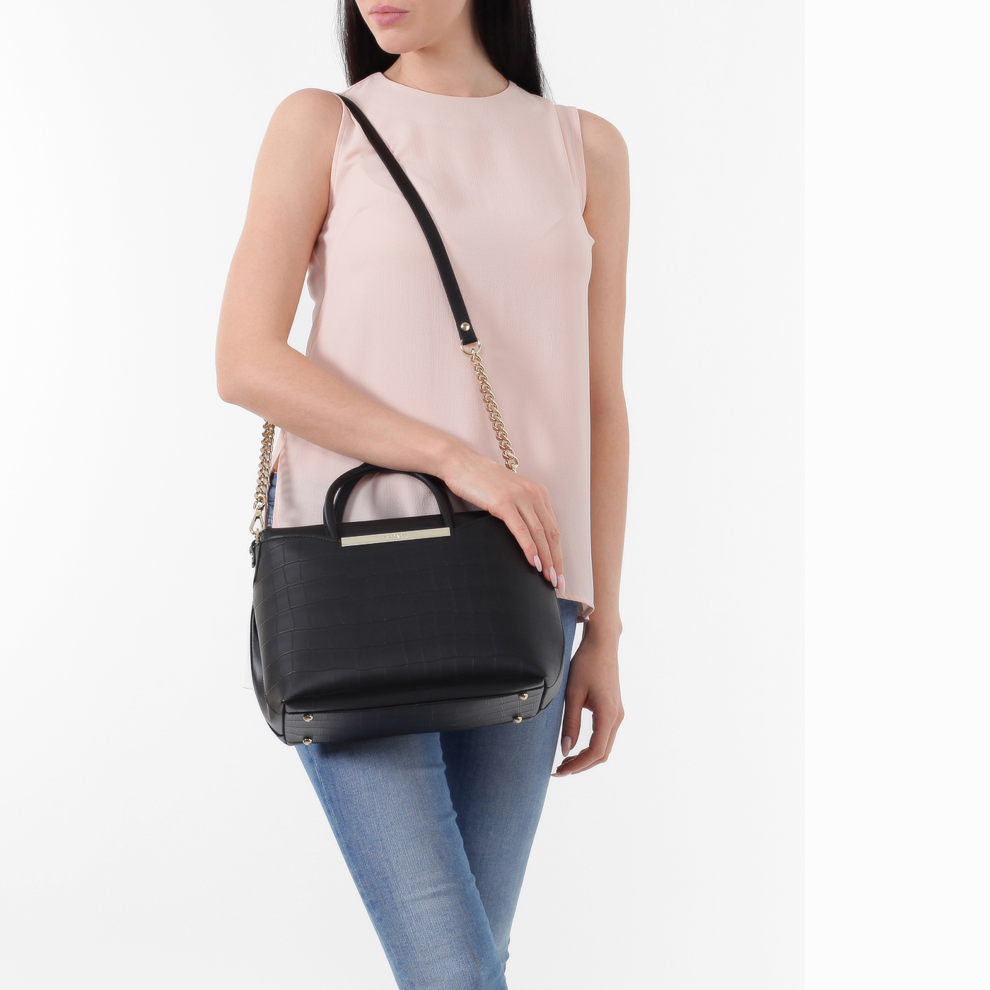 Сумка с отделкой под крокодила Ripani Capinera