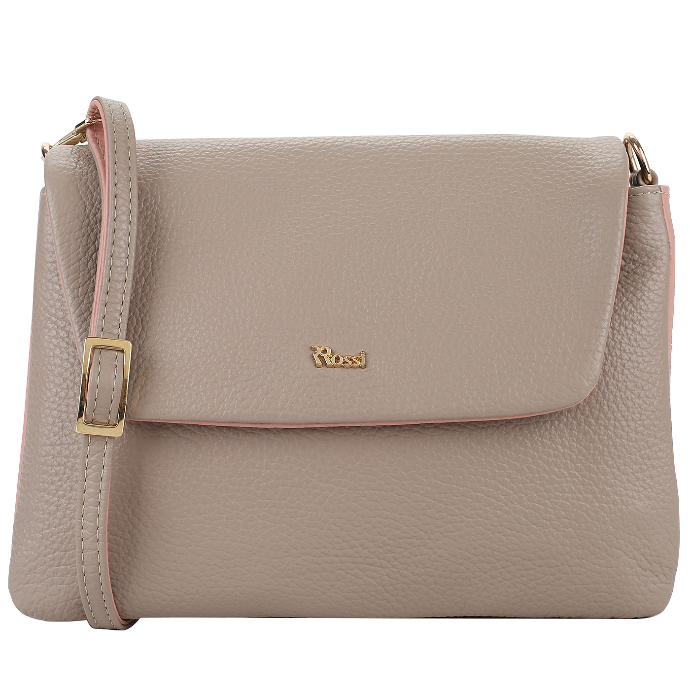 Bruno Rossi Сумка из серо-коричневой кожи