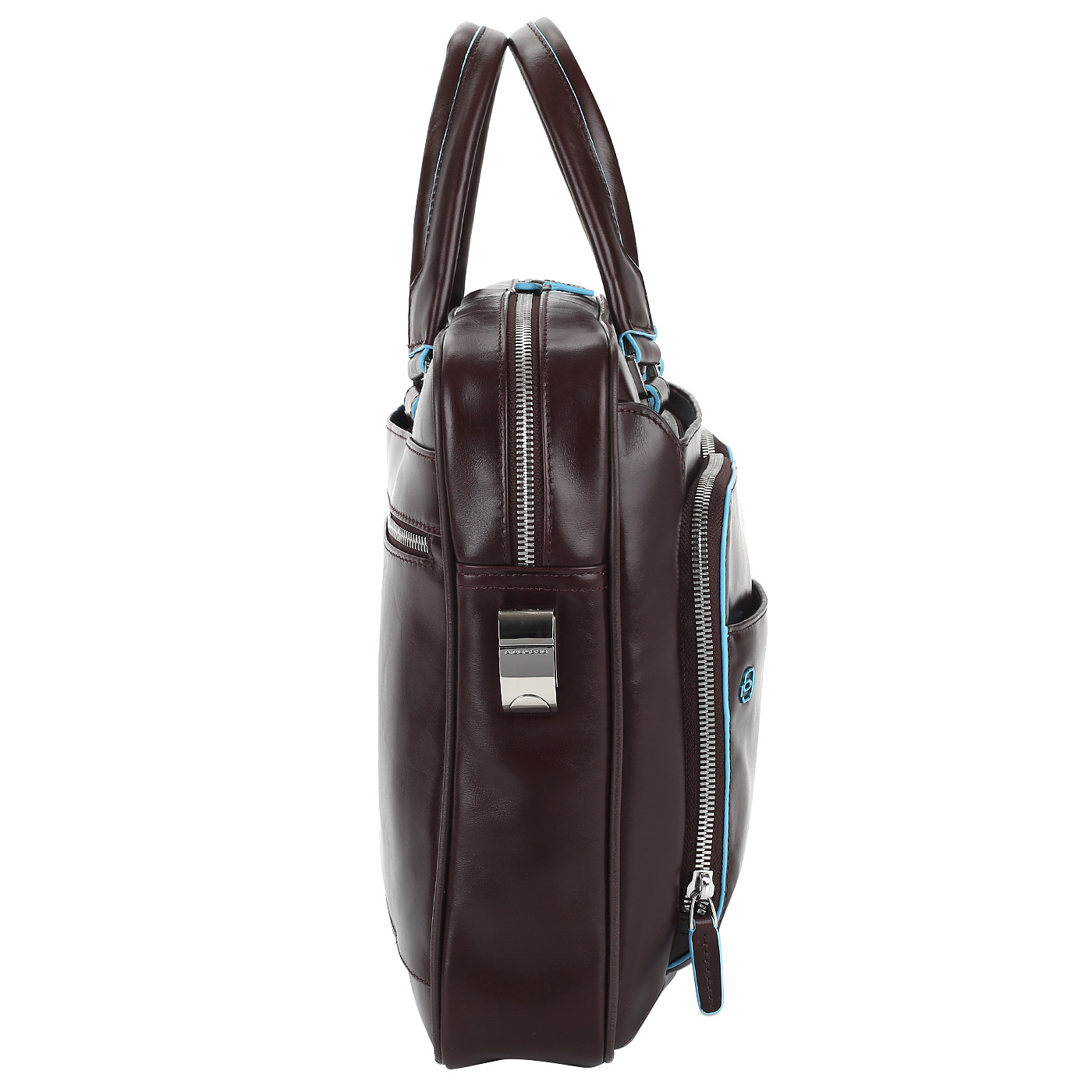 Деловая кожаная сумка с отделением для ноутбука Piquadro Blue square