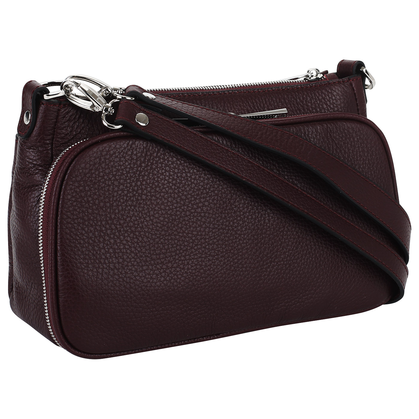 Бордовая сумка на молнии Chatte 
