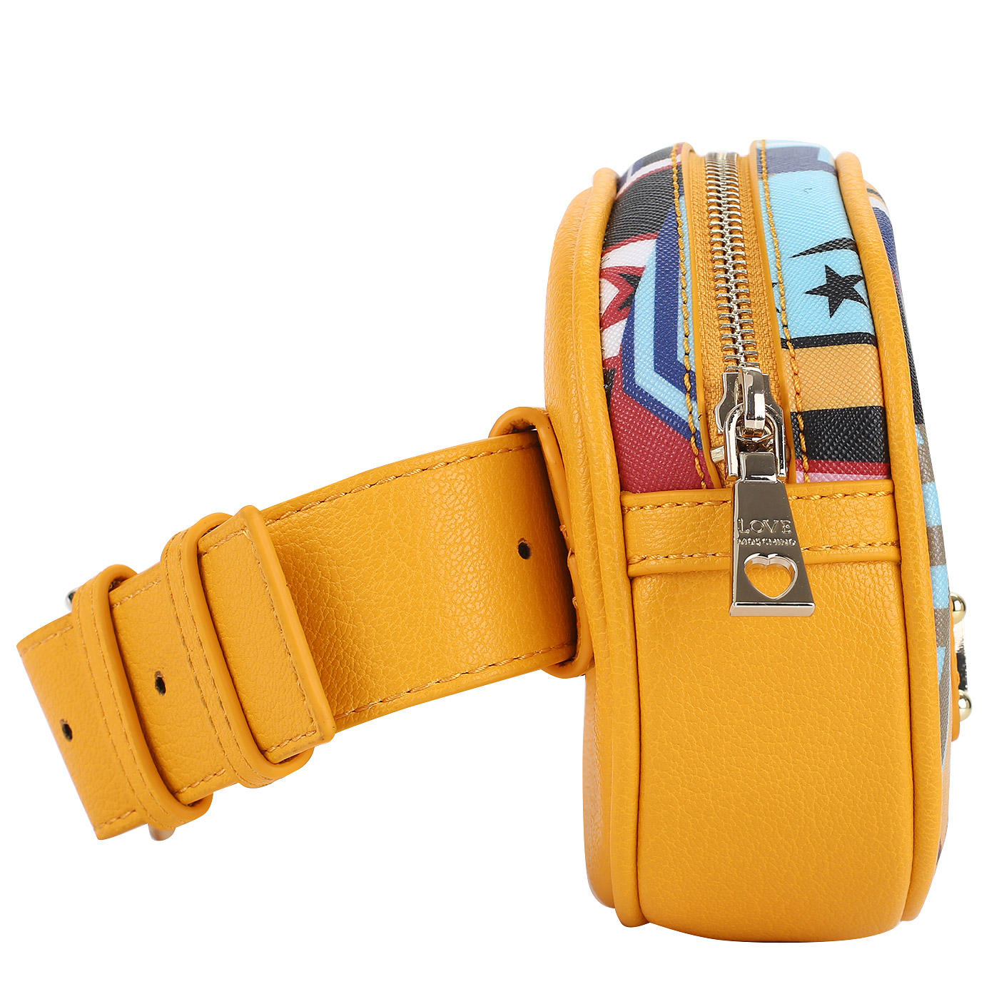 Овальная сумочка на пояс Love Moschino Graphic Alphabet