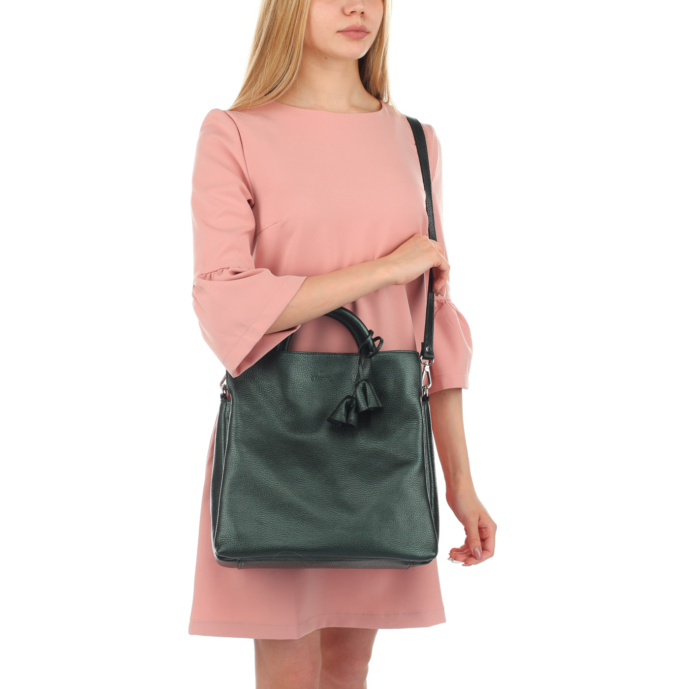 Женская сумка из металлизированной кожи Chatte 